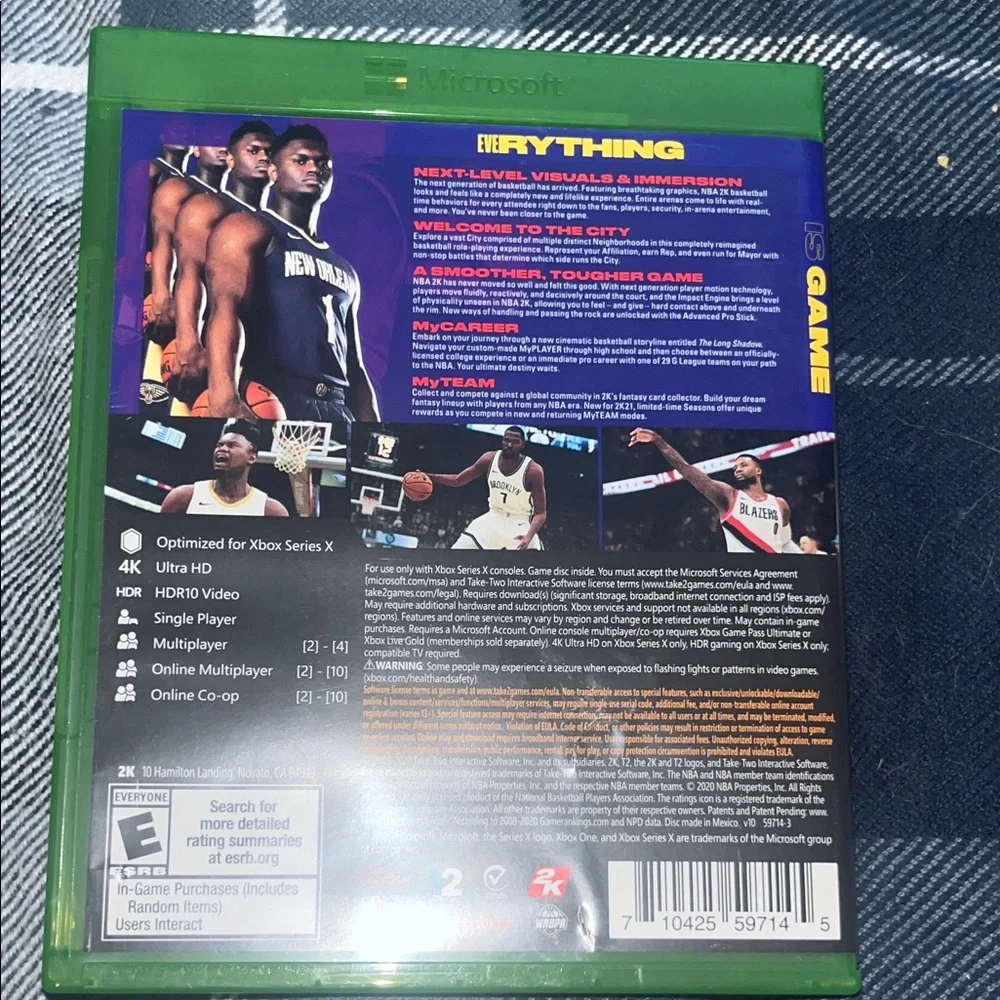 NBA 2K21 for Series X - Green Case
